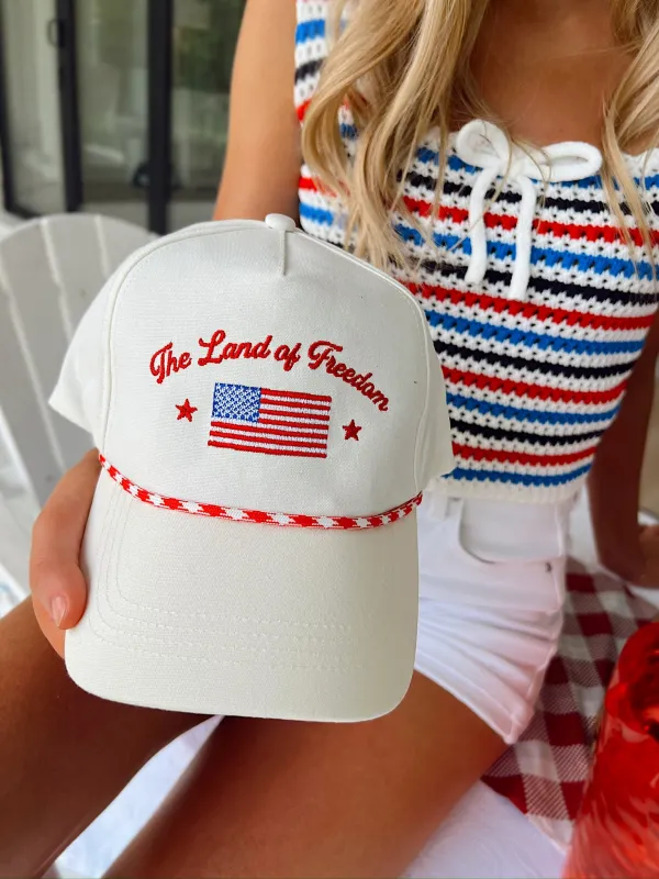 "The Land Of Freedom" Trucker Hat sold by Bella Rose boutique