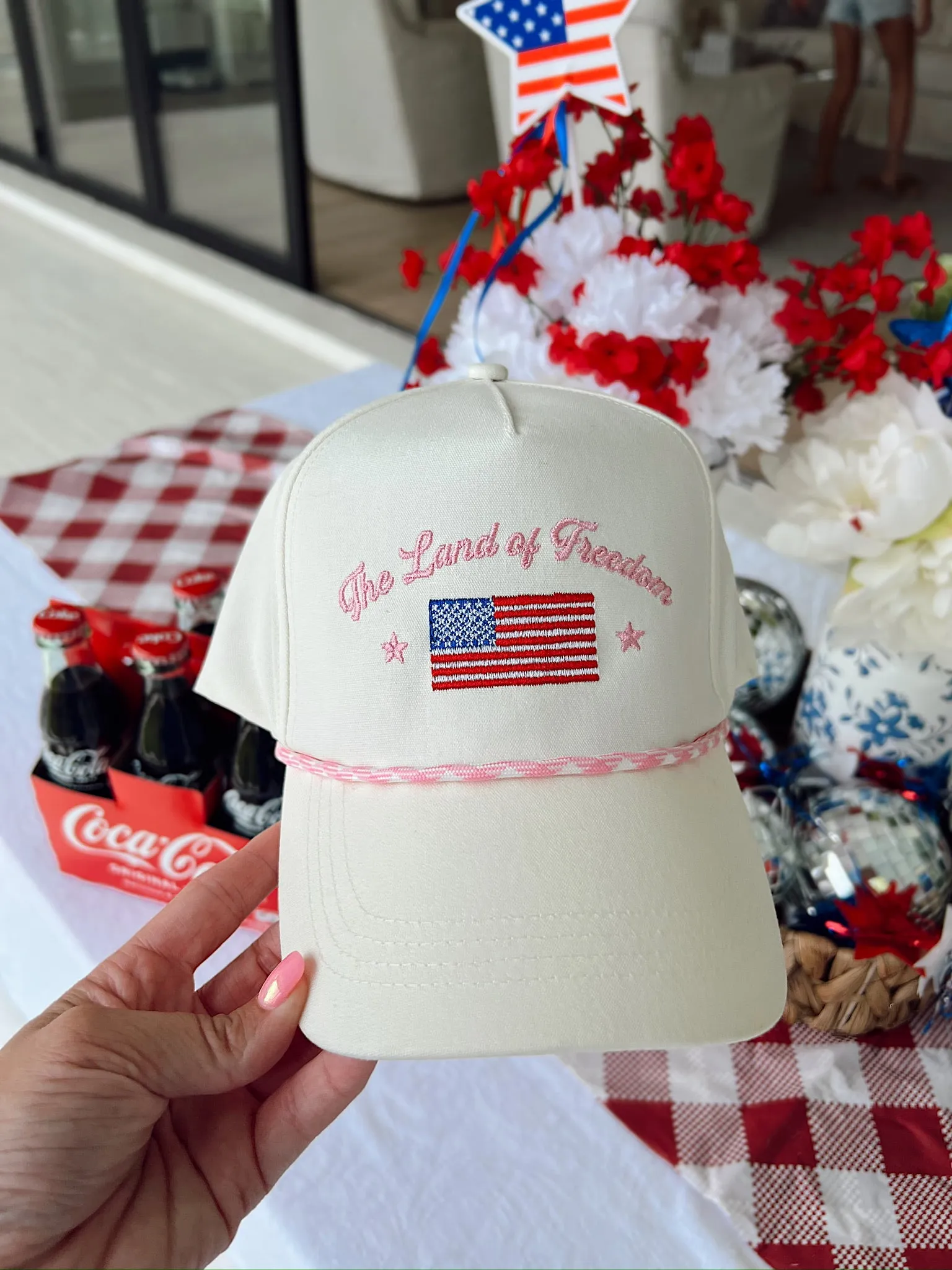 "The Land Of Freedom" Trucker Hat sold by Bella Rose boutique