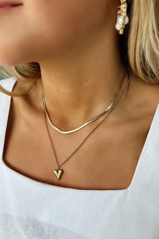 Glamorous At Heart Pendant Necklace sold by Bella Rose boutique