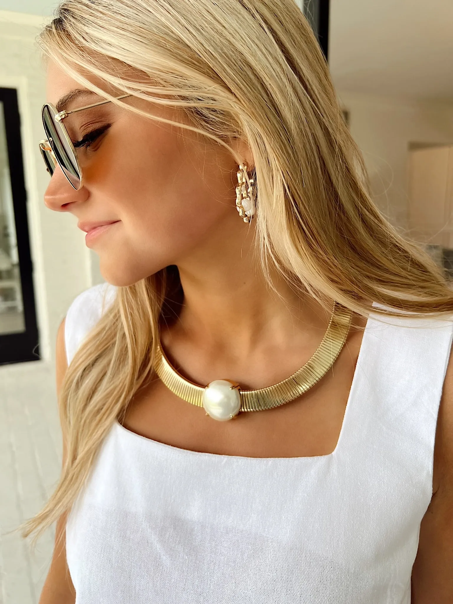 Elevated Luxury Collar Necklace sold by Bella Rose boutique