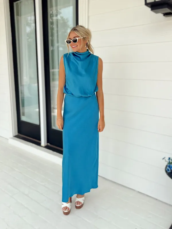 Midnight Skies Satin Two-Piece Set sold by Bella Rose boutique