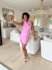 Simply a Stunner Satin Mini Dress sold by Bella Rose boutique