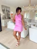 Simply a Stunner Satin Mini Dress sold by Bella Rose boutique