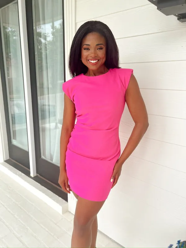 Over & Over Ruched Mini Dress sold by Bella Rose boutique