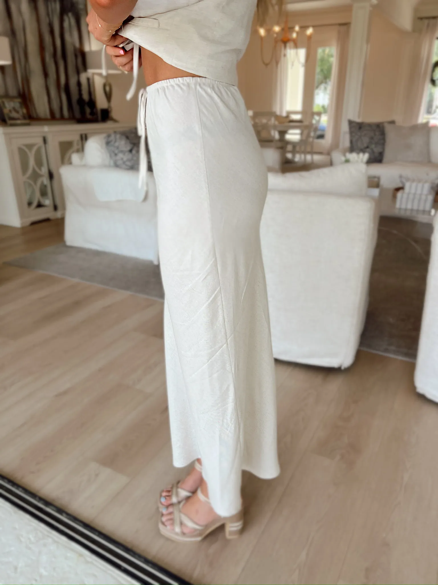 Cozy Retreat Linen Midi Skirt sold by Bella Rose boutique product image thumbnail 5