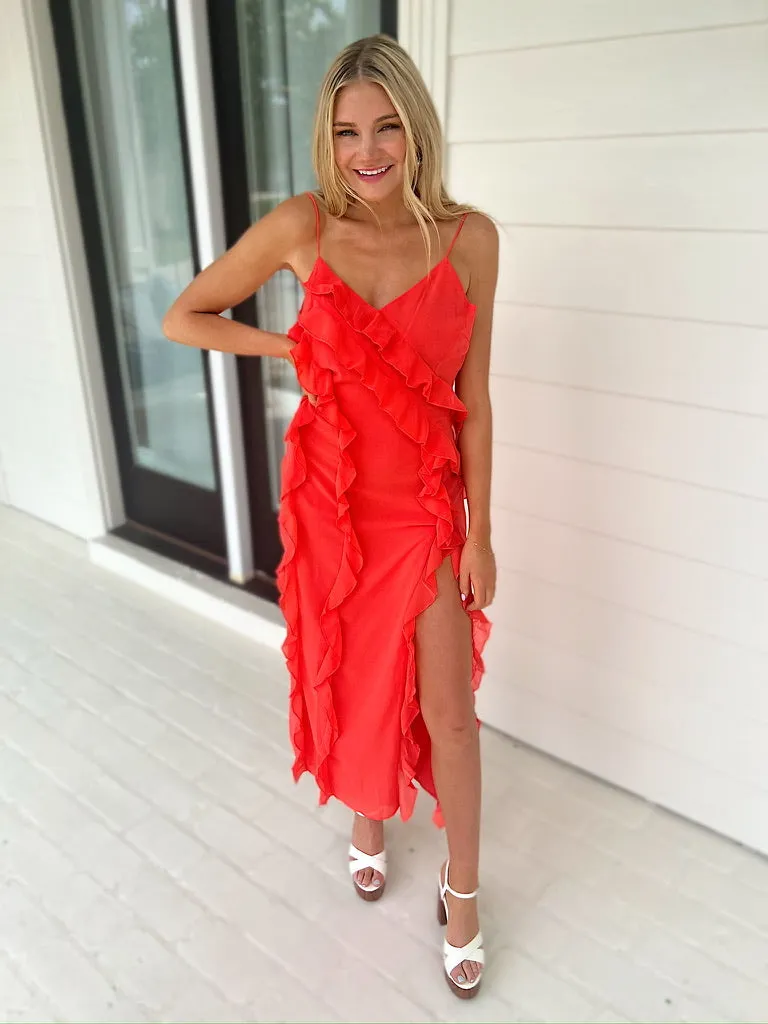 Alluring Interest Midi Dress sold by Bella Rose boutique