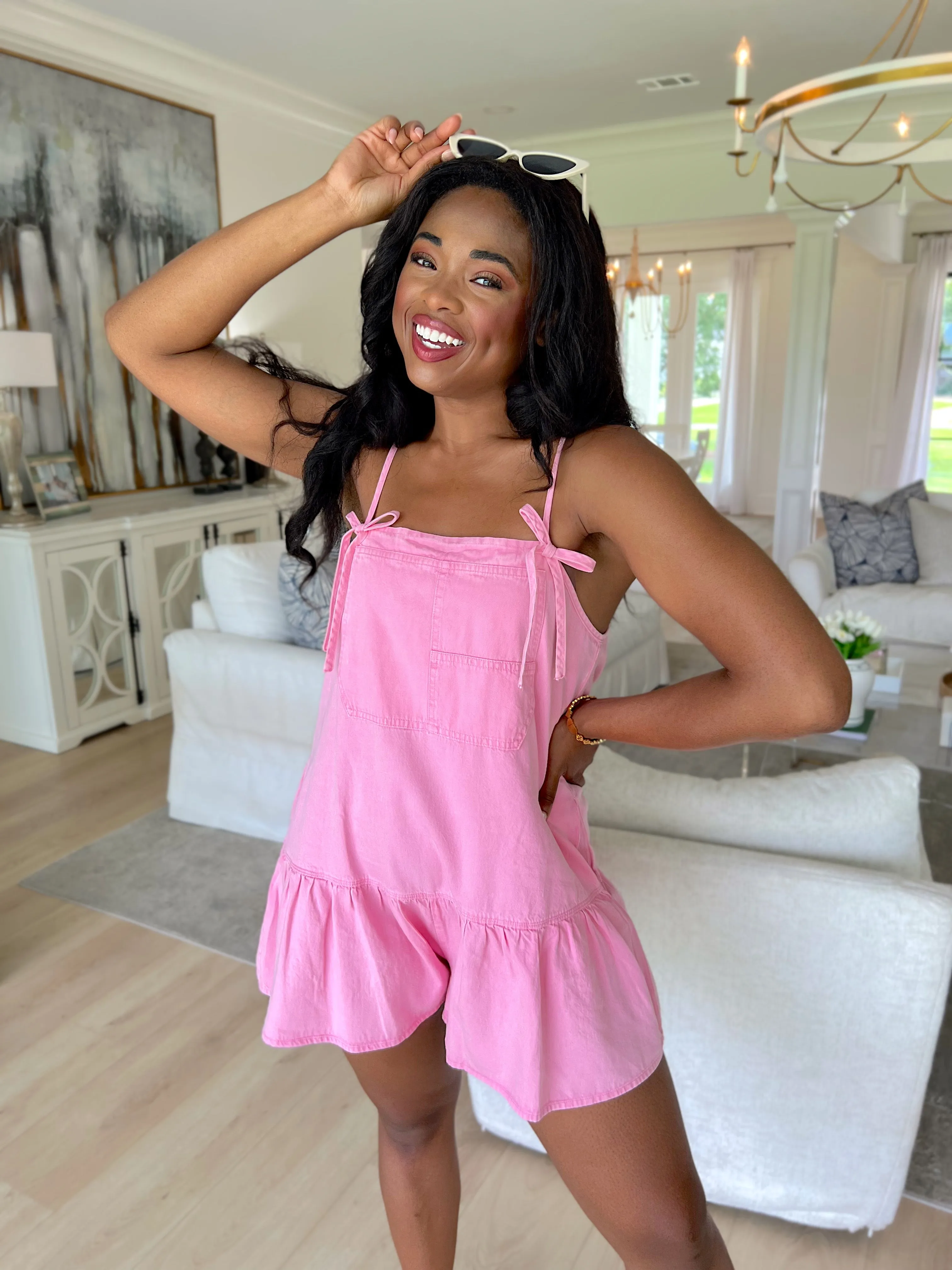 Almost A Dream Ruffled Romper sold by Bella Rose boutique product image thumbnail 4