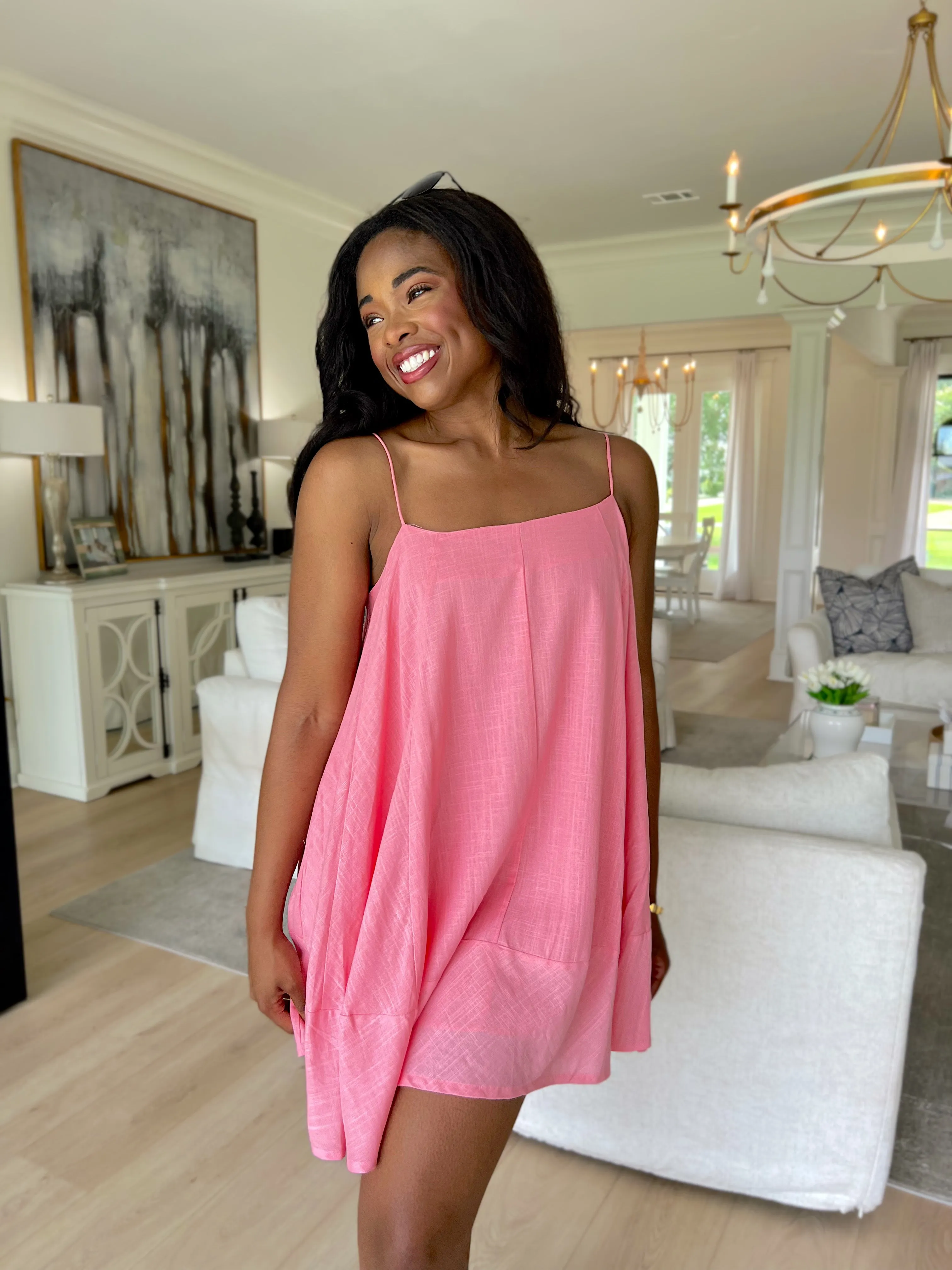 Perfect For These Days Linen Mini Dress sold by Bella Rose boutique product image thumbnail 3