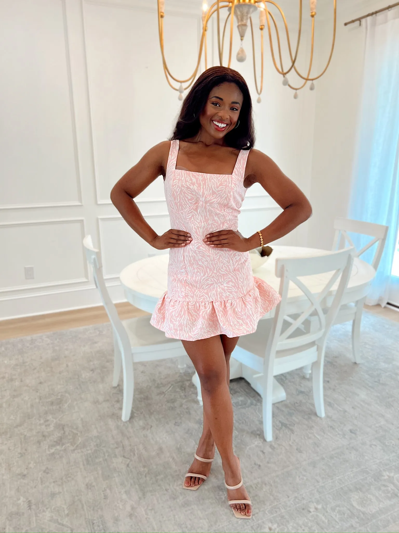 Radiant Personality Ruffle Mini Dress sold by Bella Rose boutique product image thumbnail 3