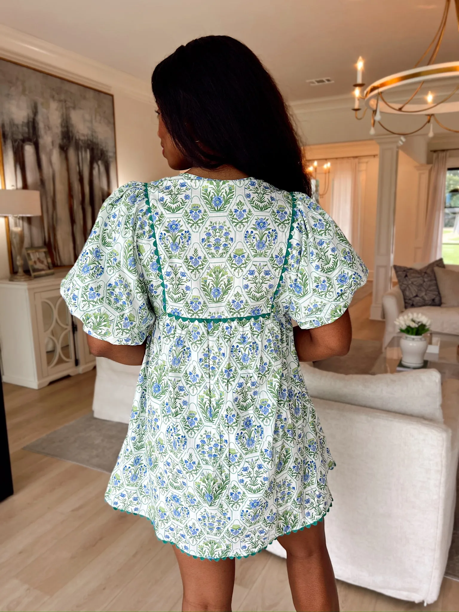 Elegant Darling Floral Mini Dress sold by Bella Rose boutique product image thumbnail 5
