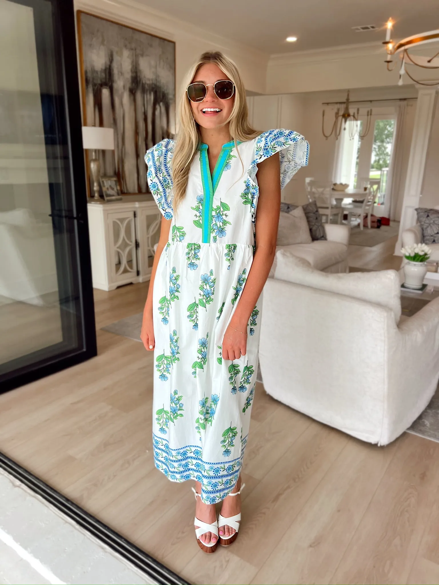 Sweet At Heart Floral Midi Dress sold by Bella Rose boutique product image thumbnail 4