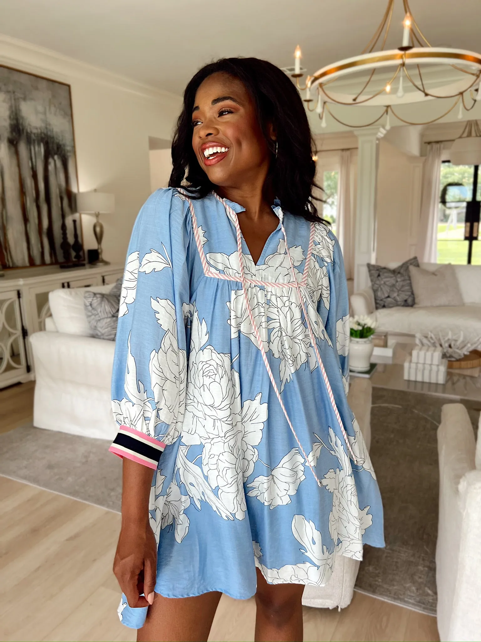 Approachably Adorable Floral Mini Dress sold by Bella Rose boutique product image thumbnail 4