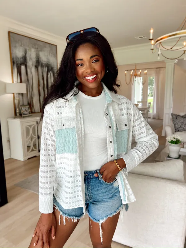 Unique & Interesting Button-Down Top sold by Bella Rose boutique