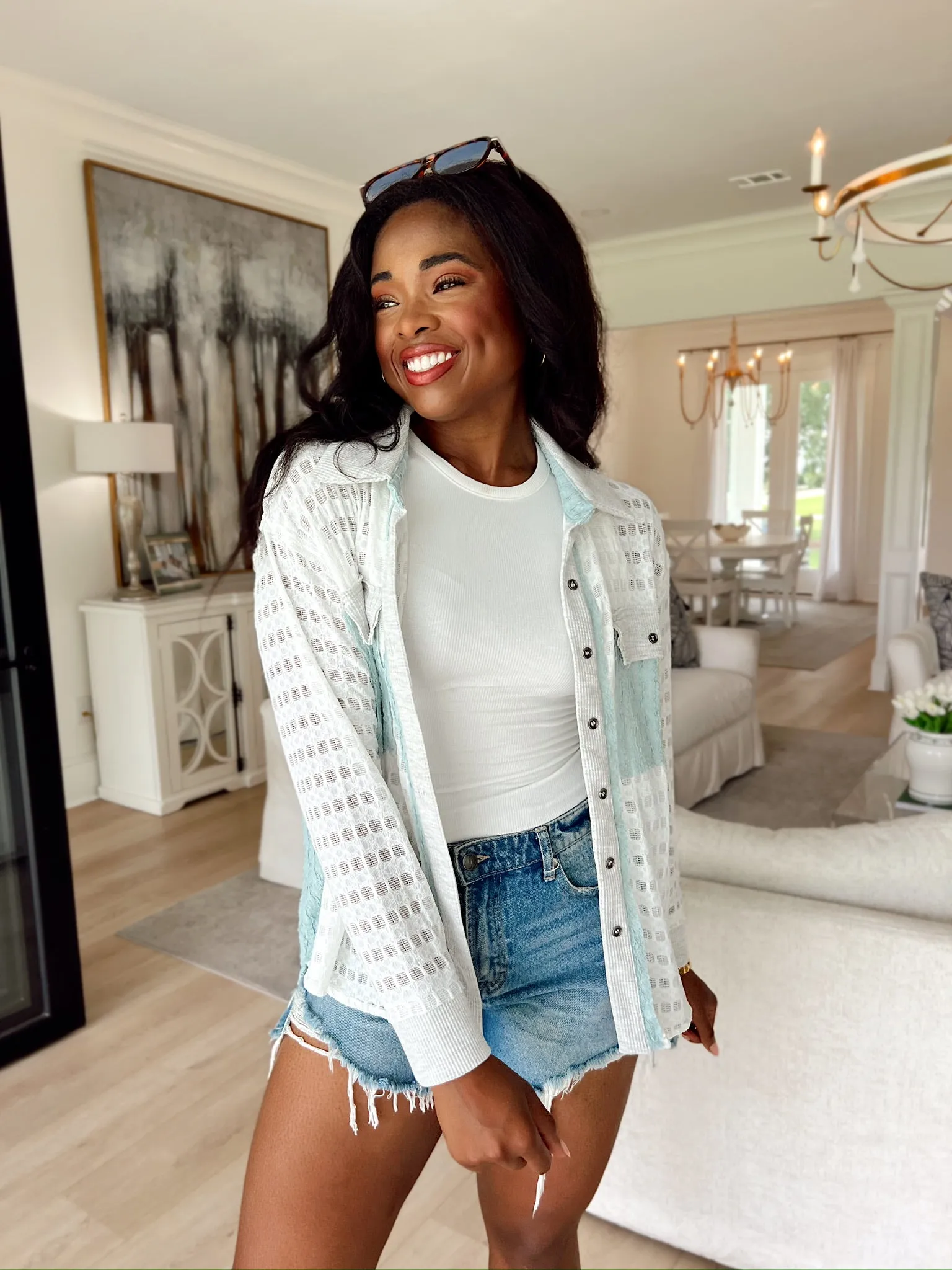 Unique & Interesting Button-Down Top sold by Bella Rose boutique product image thumbnail 4