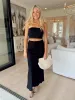 Cozy Retreat Linen Midi Skirt sold by Bella Rose boutique