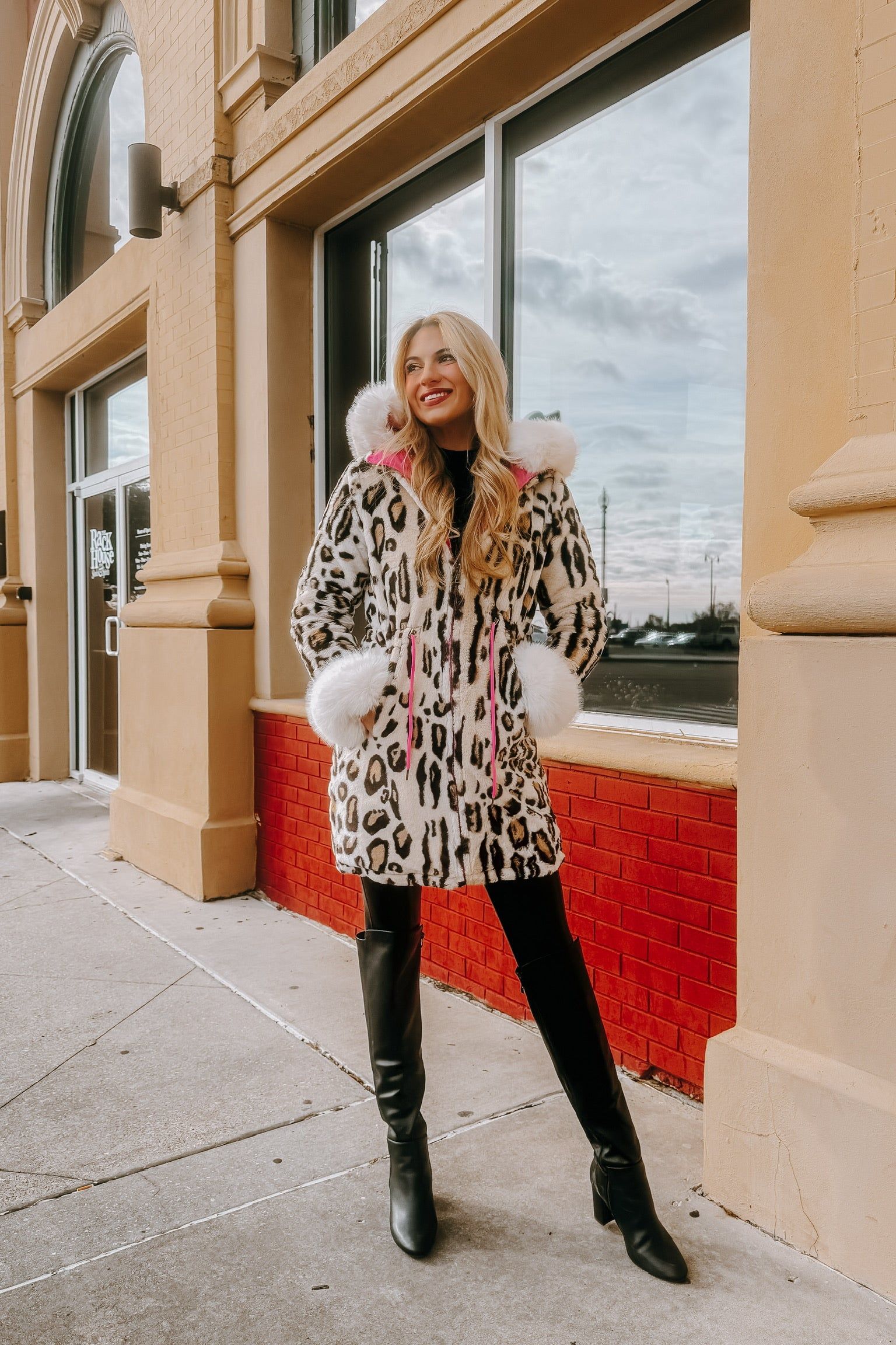 Embracing The Chill Quilted Fur Coat sold by Bella Rose boutique product image thumbnail 5