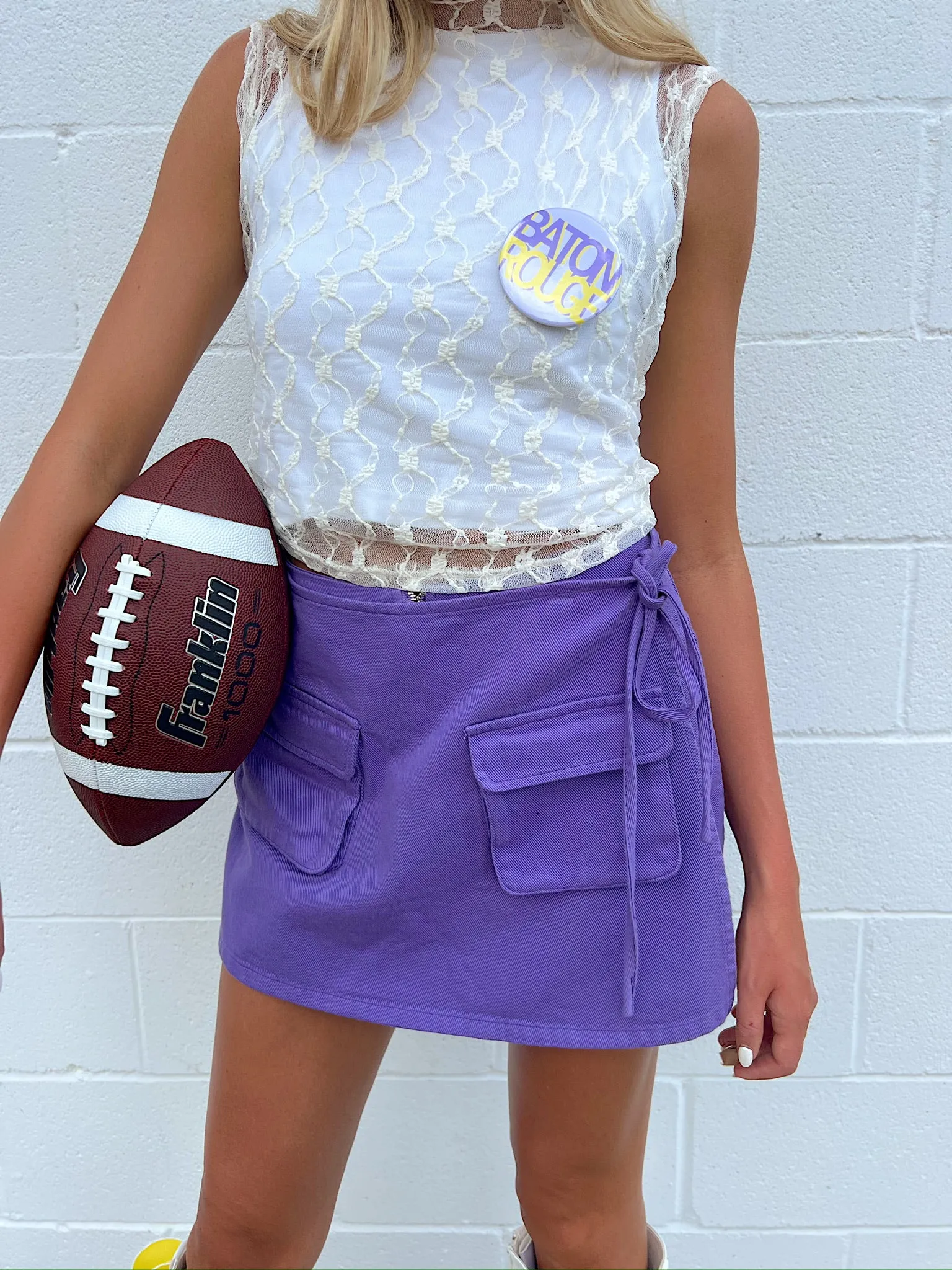 Stylish On The Sideline Denim Skort sold by Bella Rose boutique product image thumbnail 2
