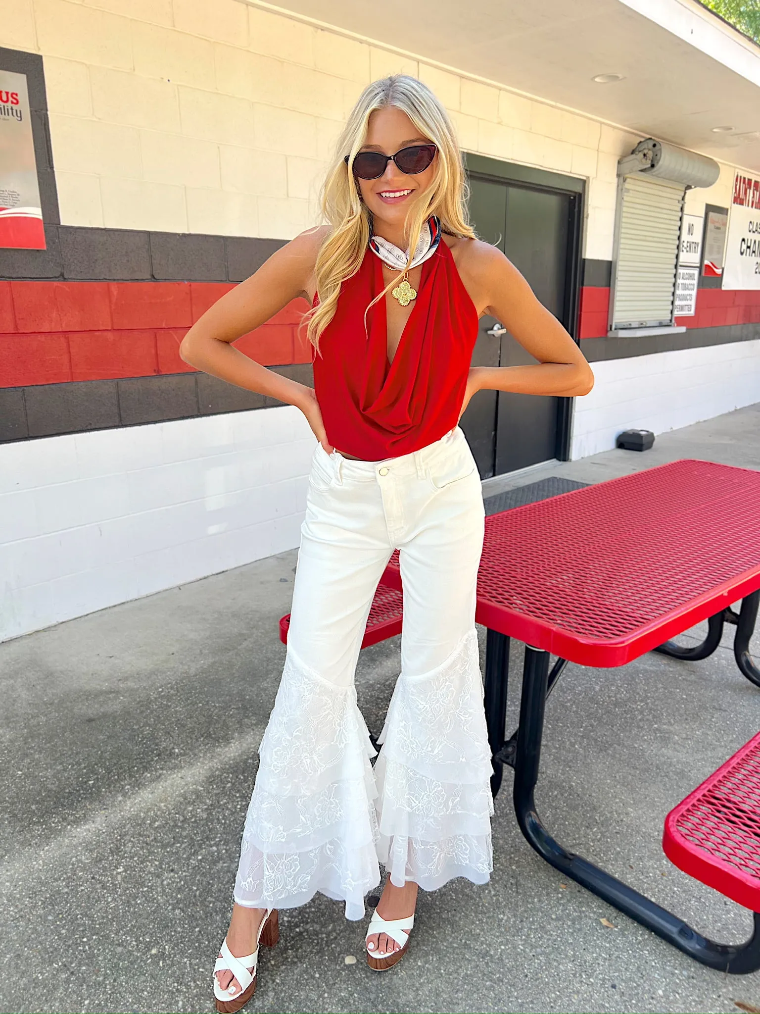 Strutting In Style Ruffled Jeans sold by Bella Rose boutique