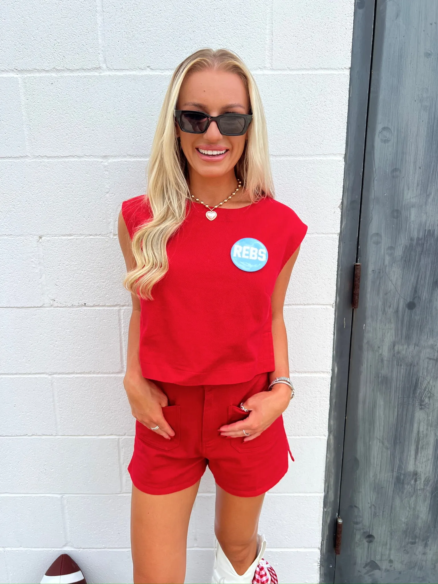 All In It To Win Cropped Denim Top sold by Bella Rose boutique product image thumbnail 3