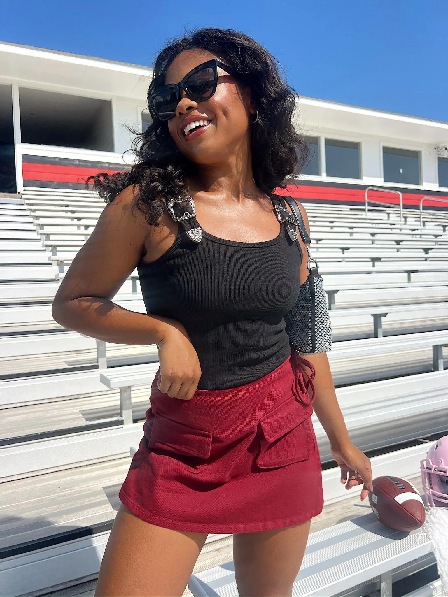 Stylish On The Sideline Denim Skort sold by Bella Rose boutique product image thumbnail 5