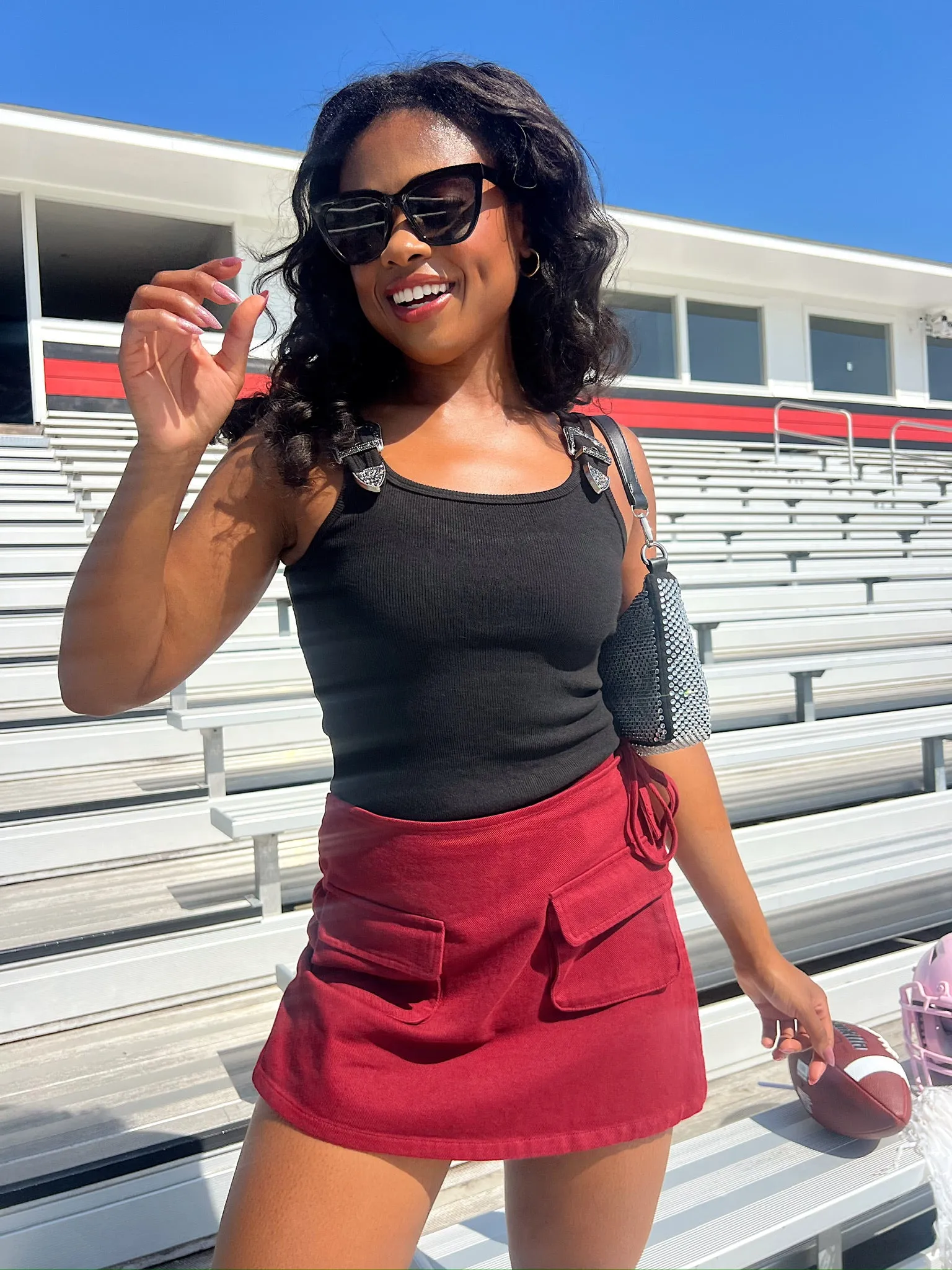 Stylish On The Sideline Denim Skort sold by Bella Rose boutique product image thumbnail 3