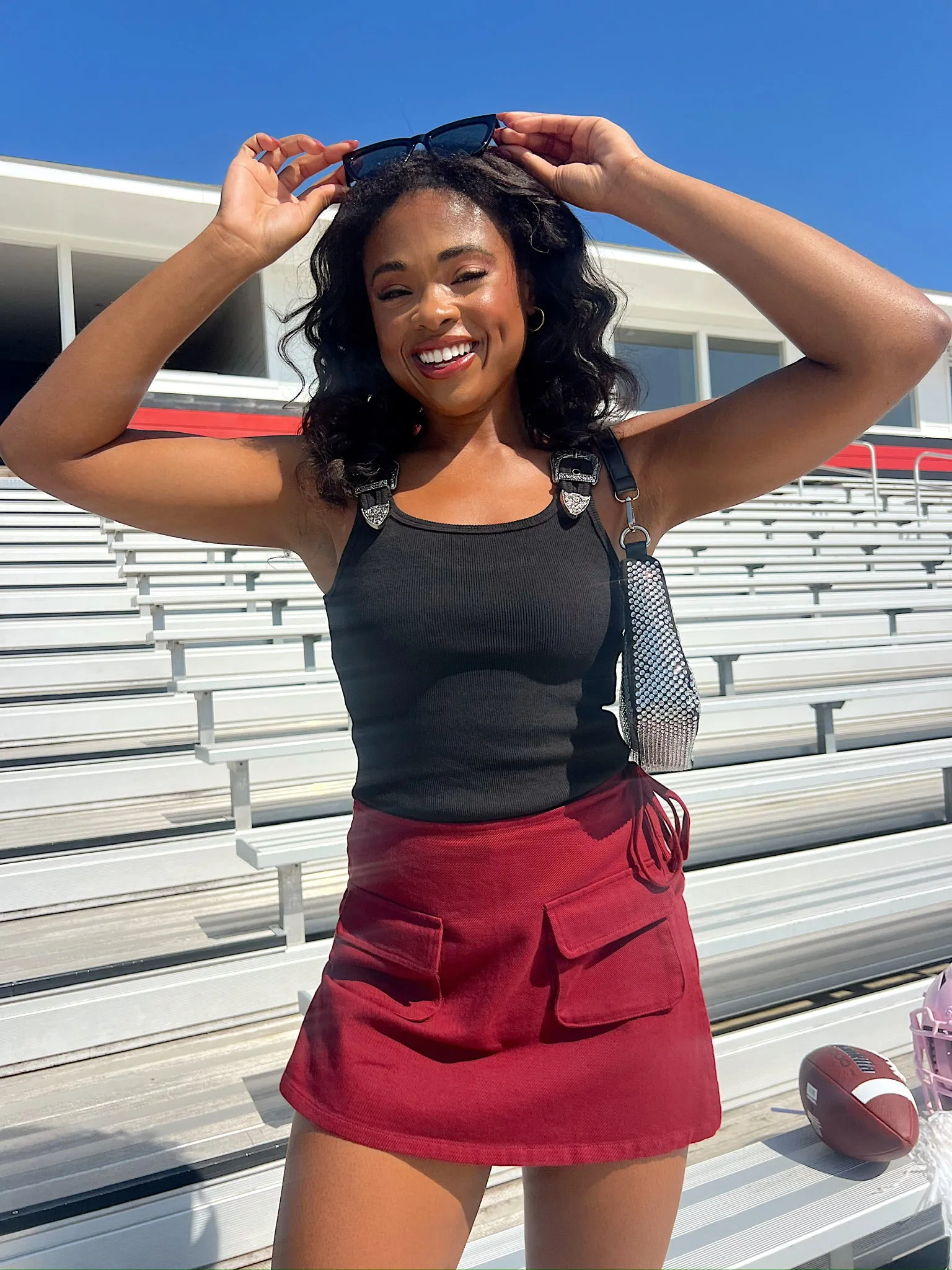 Stylish On The Sideline Denim Skort sold by Bella Rose boutique product image thumbnail 4