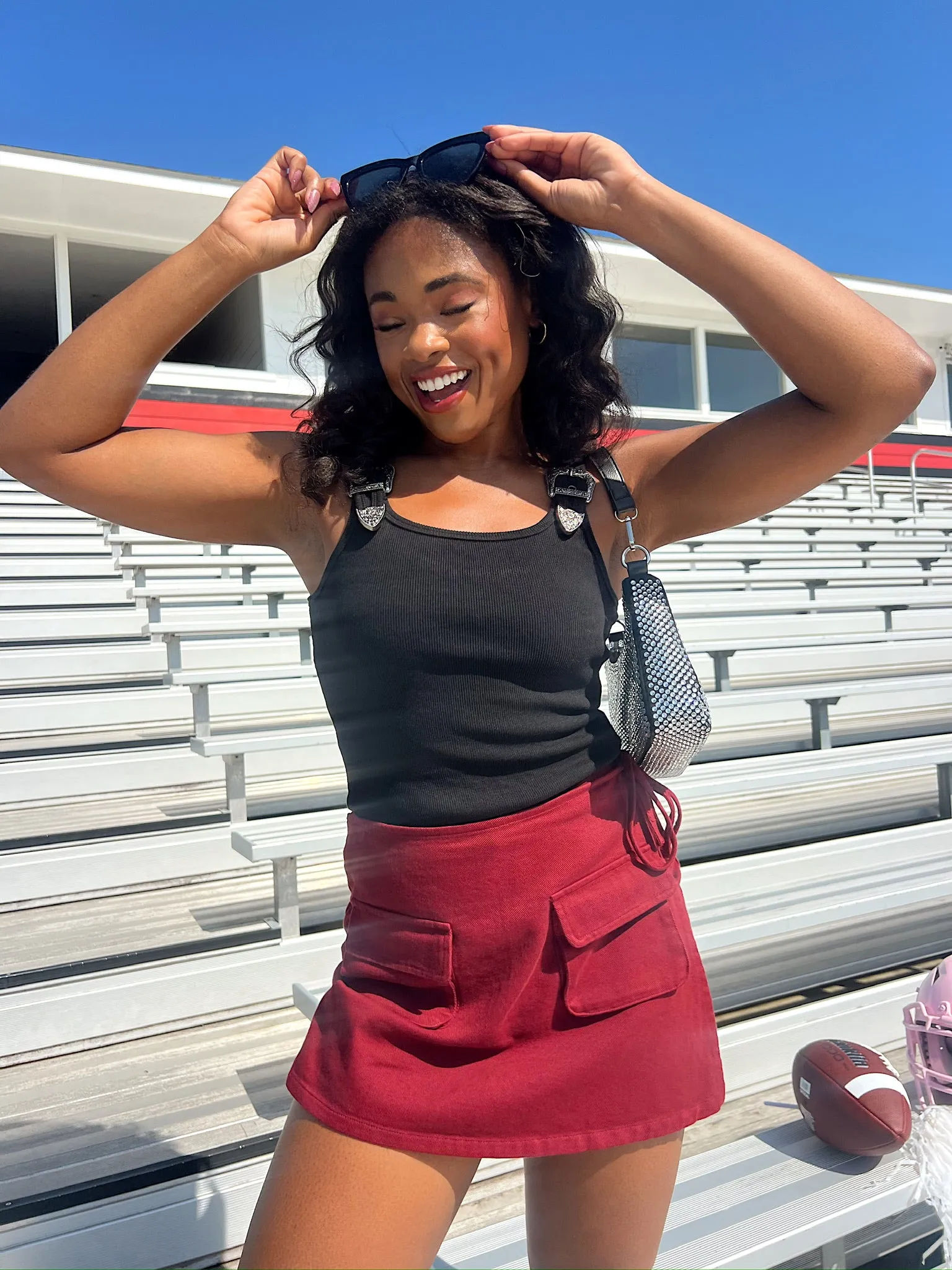 Stylish On The Sideline Denim Skort sold by Bella Rose boutique product image thumbnail 2