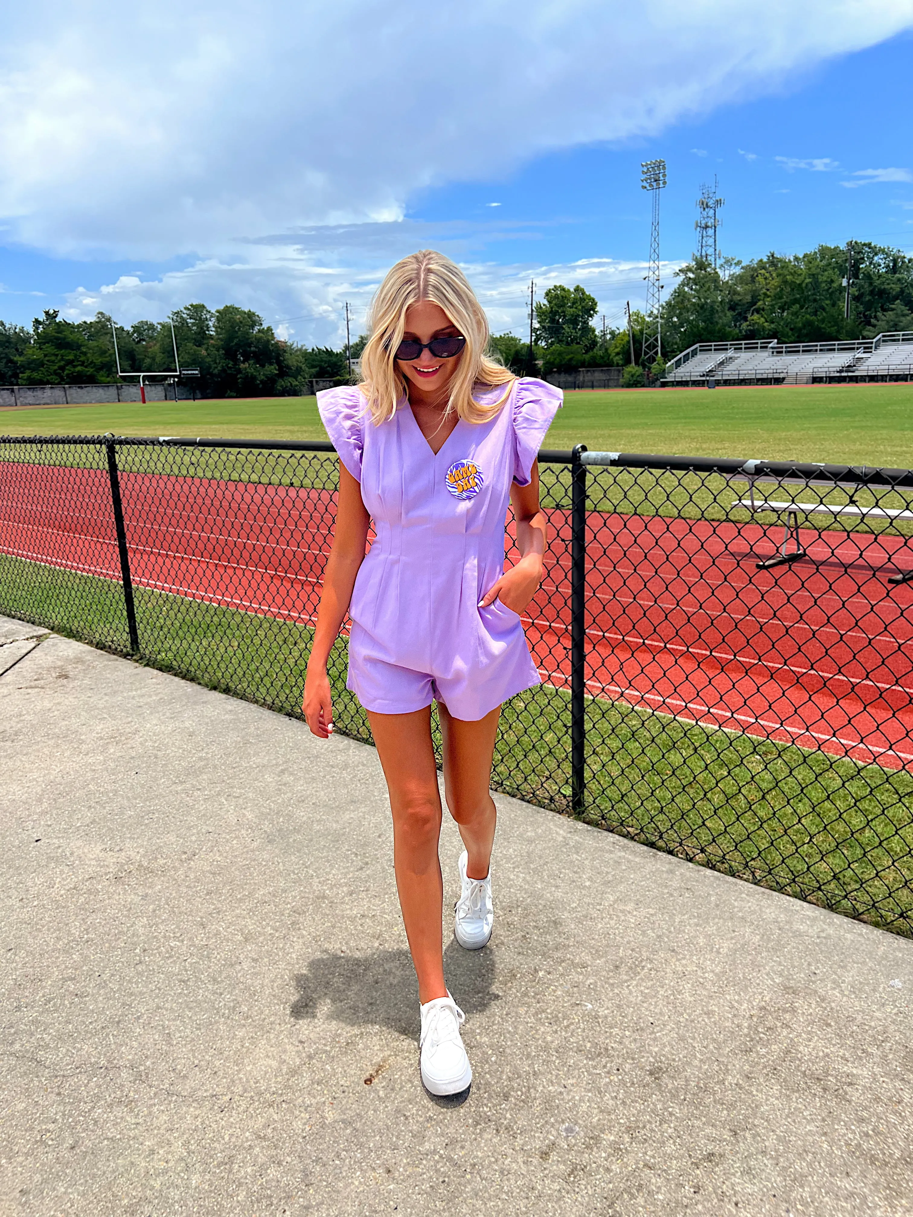 Half The Story Ruffled Romper sold by Bella Rose boutique product image thumbnail 5