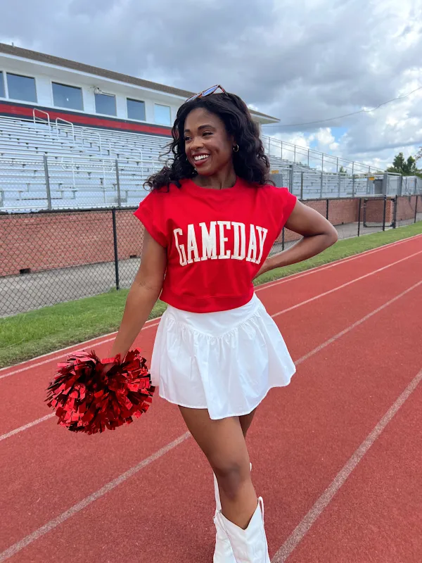 Gameday Cropped Terry Top sold by Bella Rose boutique