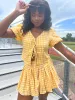 Flirty Nature Gingham Skort sold by Bella Rose boutique