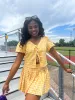 Flirty Nature Gingham Skort sold by Bella Rose boutique