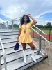 Flirty Nature Gingham Skort sold by Bella Rose boutique