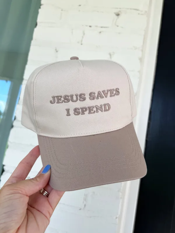 Jesus Saves I Spend Trucker Hat sold by Bella Rose boutique