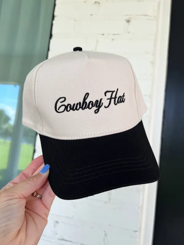 Two tone Cowboy Hat Trucker Hat sold by Bella Rose boutique