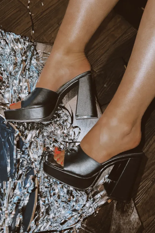 Georgina Chunky Black Heel sold by Bella Rose boutique