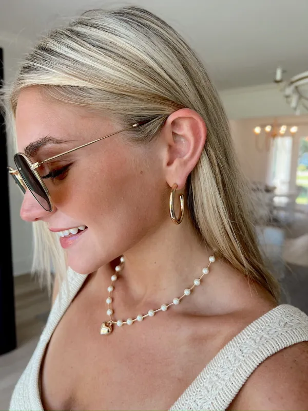 Always Classy Medium Hoop Earrings sold by Bella Rose boutique