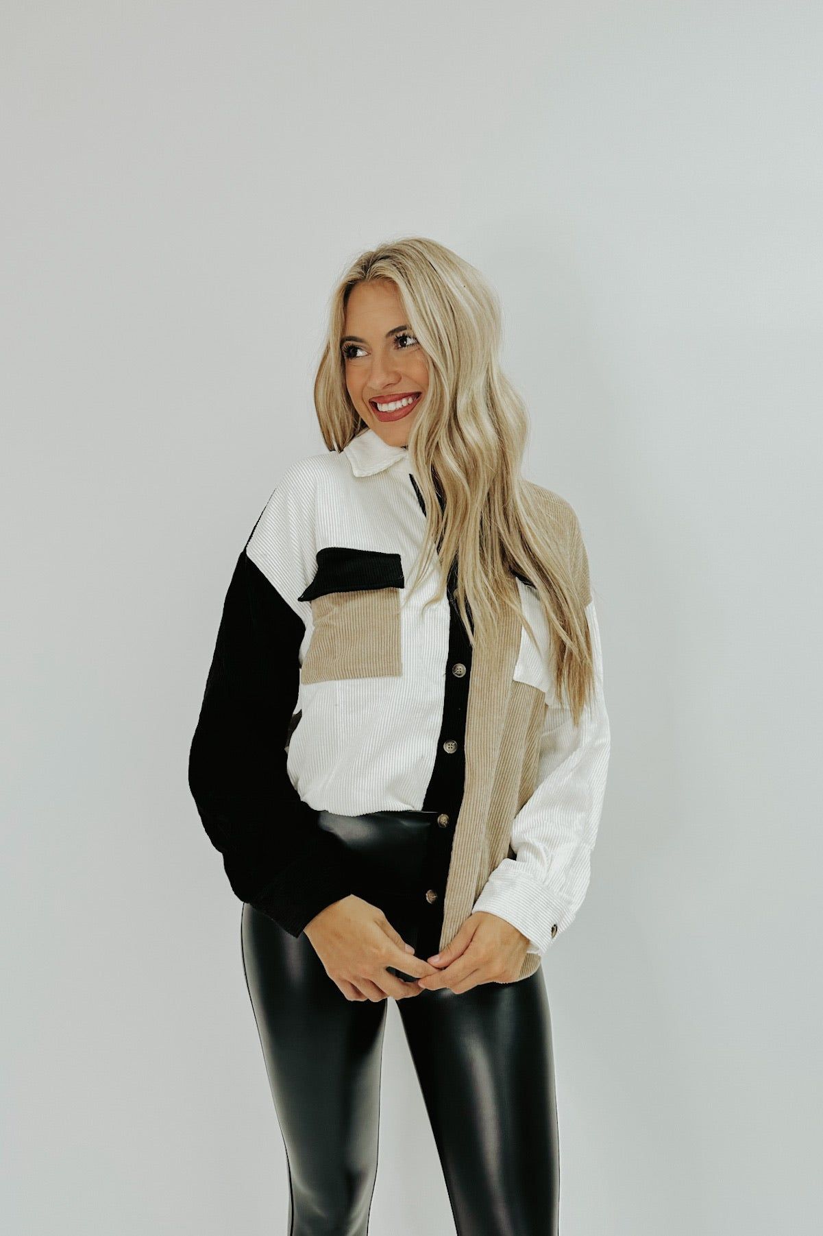 Cozy Cuteness Corduroy Shacket sold by Bella Rose boutique product image thumbnail 5