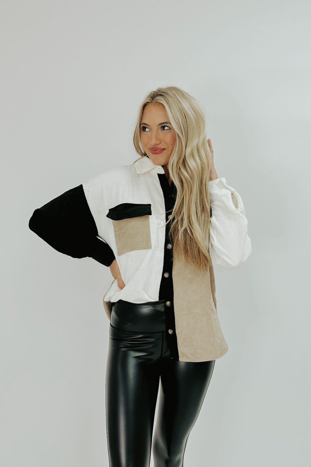 Cozy Cuteness Corduroy Shacket sold by Bella Rose boutique product image thumbnail 2