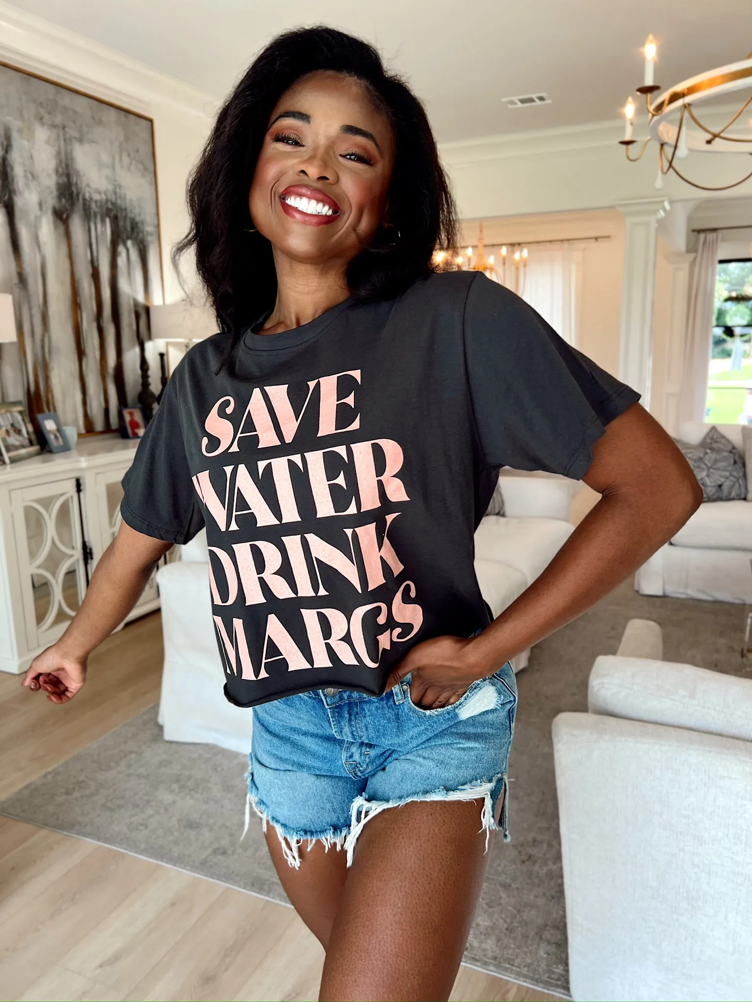 Save Water Drink Margs Graphic Top sold by Bella Rose boutique product image thumbnail 2