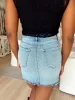 Not Your Basic Girl Denim Skirt sold by Bella Rose boutique