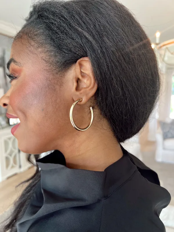 Always Classy Large Hoop Earrings sold by Bella Rose boutique
