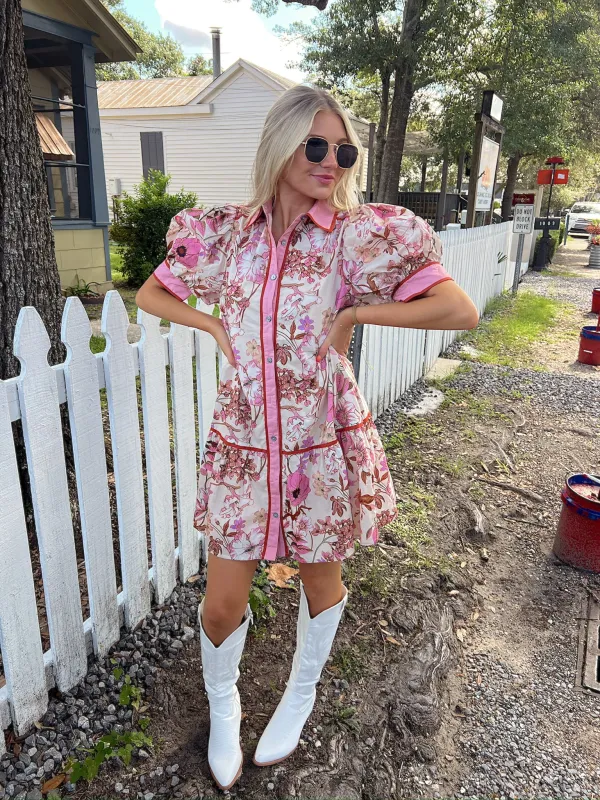 Holding Wildflowers Floral Dress sold by Bella Rose boutique
