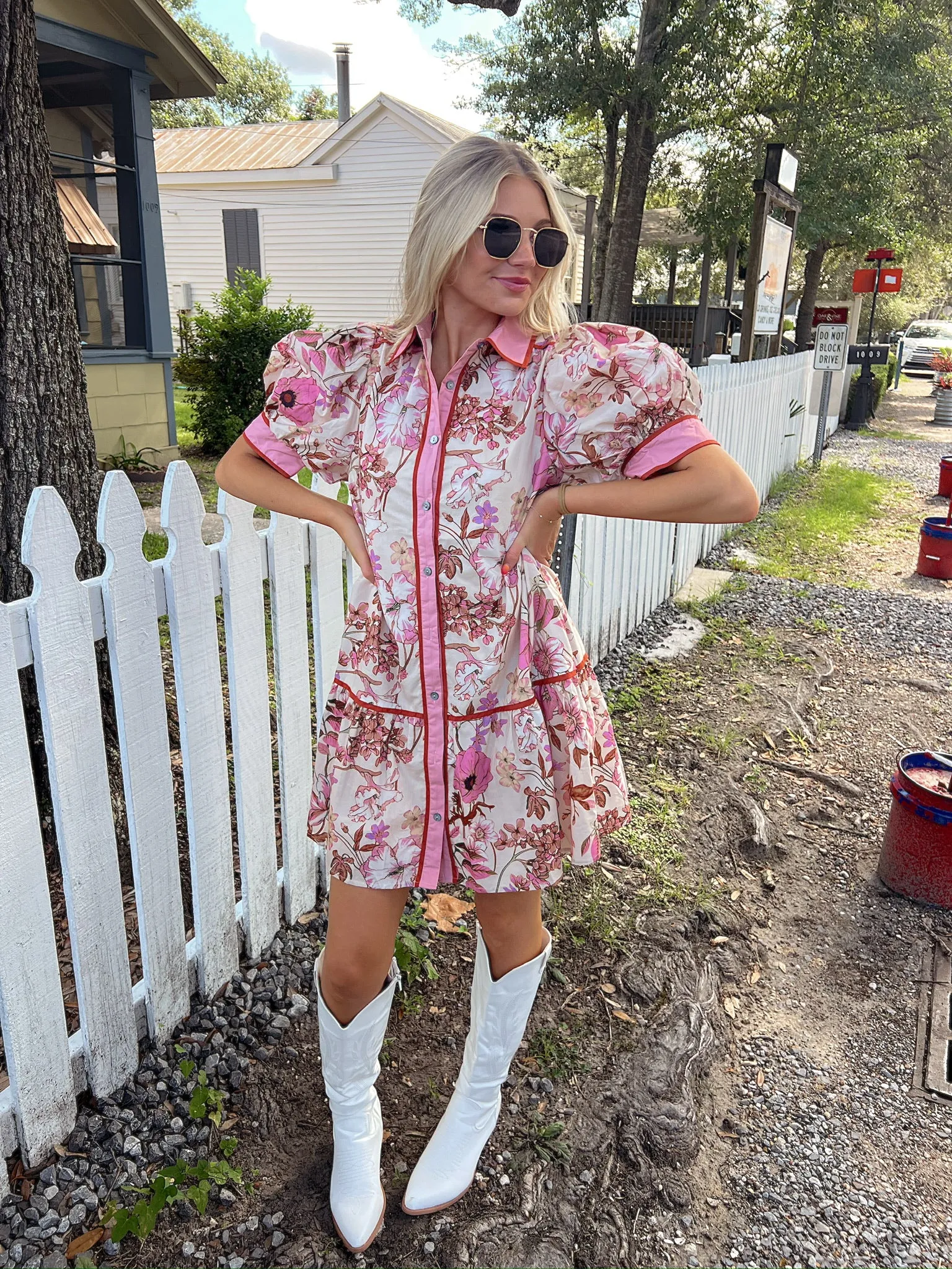 Holding Wildflowers Floral Dress sold by Bella Rose boutique