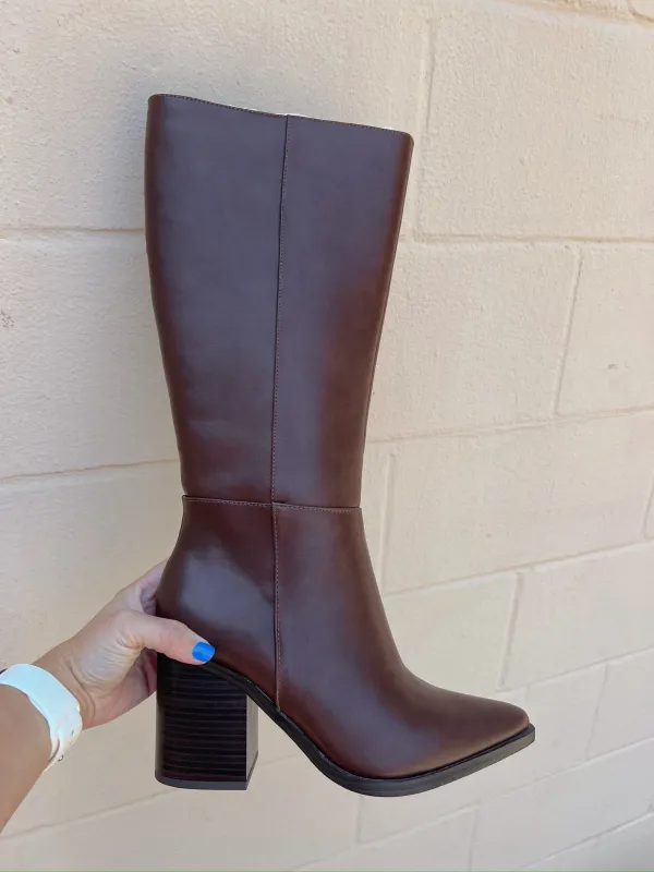 Not To Blame Faux Leather Knee High Boots sold by Bella Rose boutique