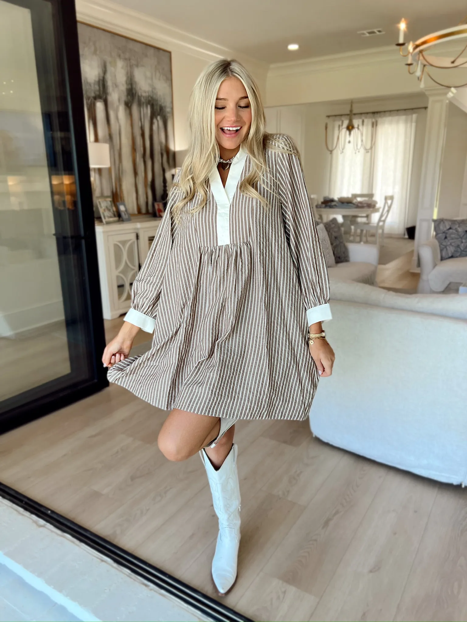 Unmatched Charm Striped Dress sold by Bella Rose boutique product image thumbnail 5