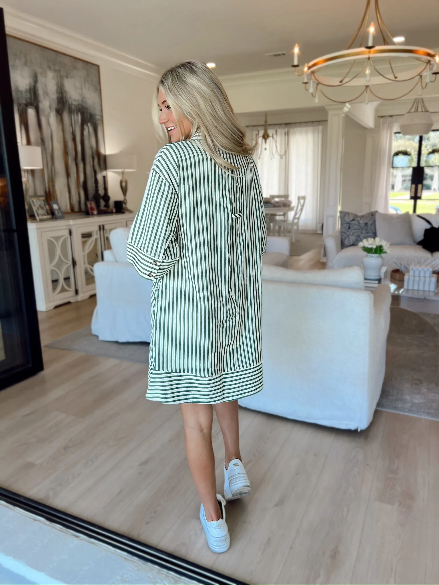 Autumn Hues Striped Dress sold by Bella Rose boutique product image thumbnail 4