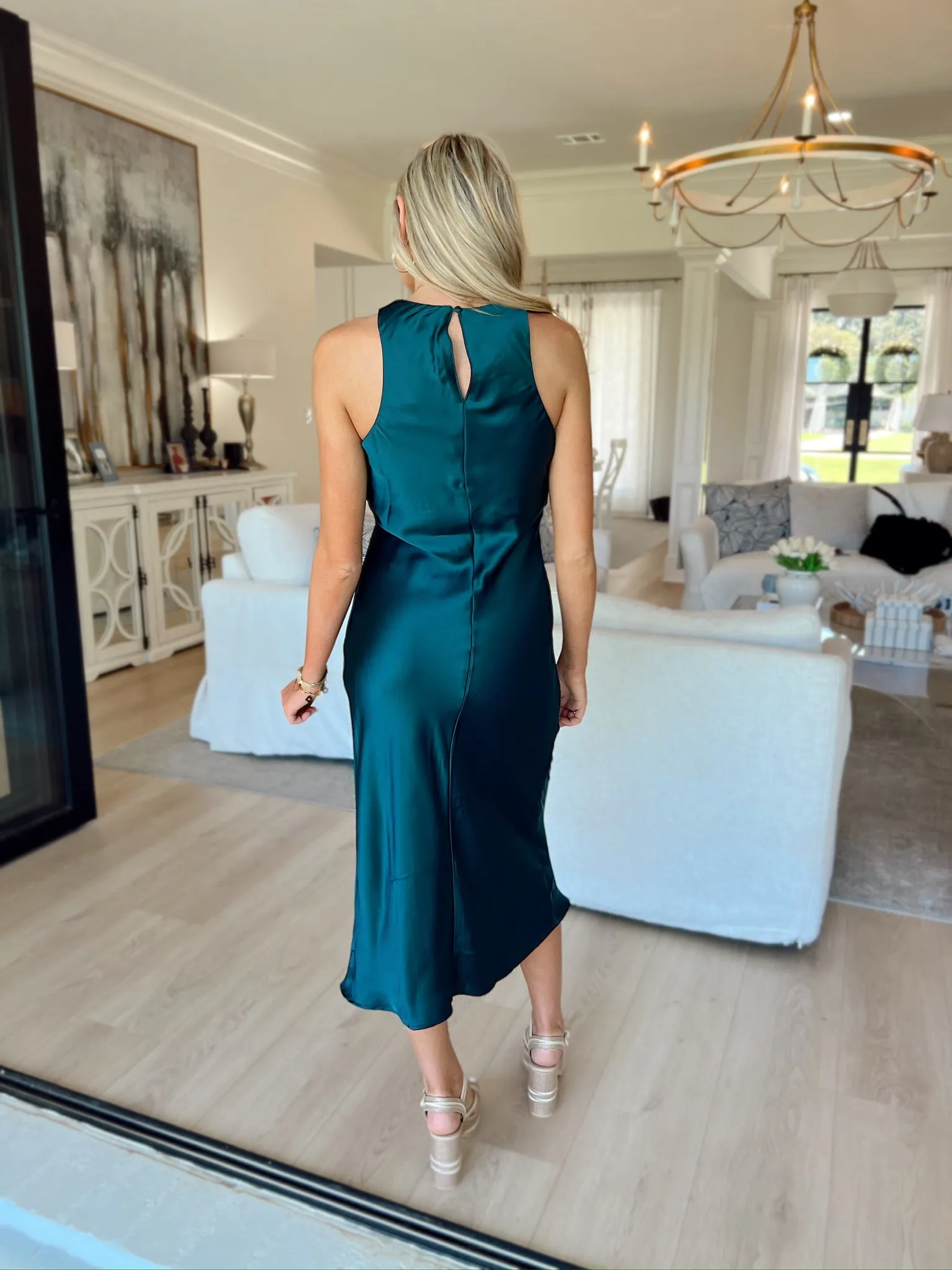 Healing My Heart Satin Midi Dress sold by Bella Rose boutique product image thumbnail 5