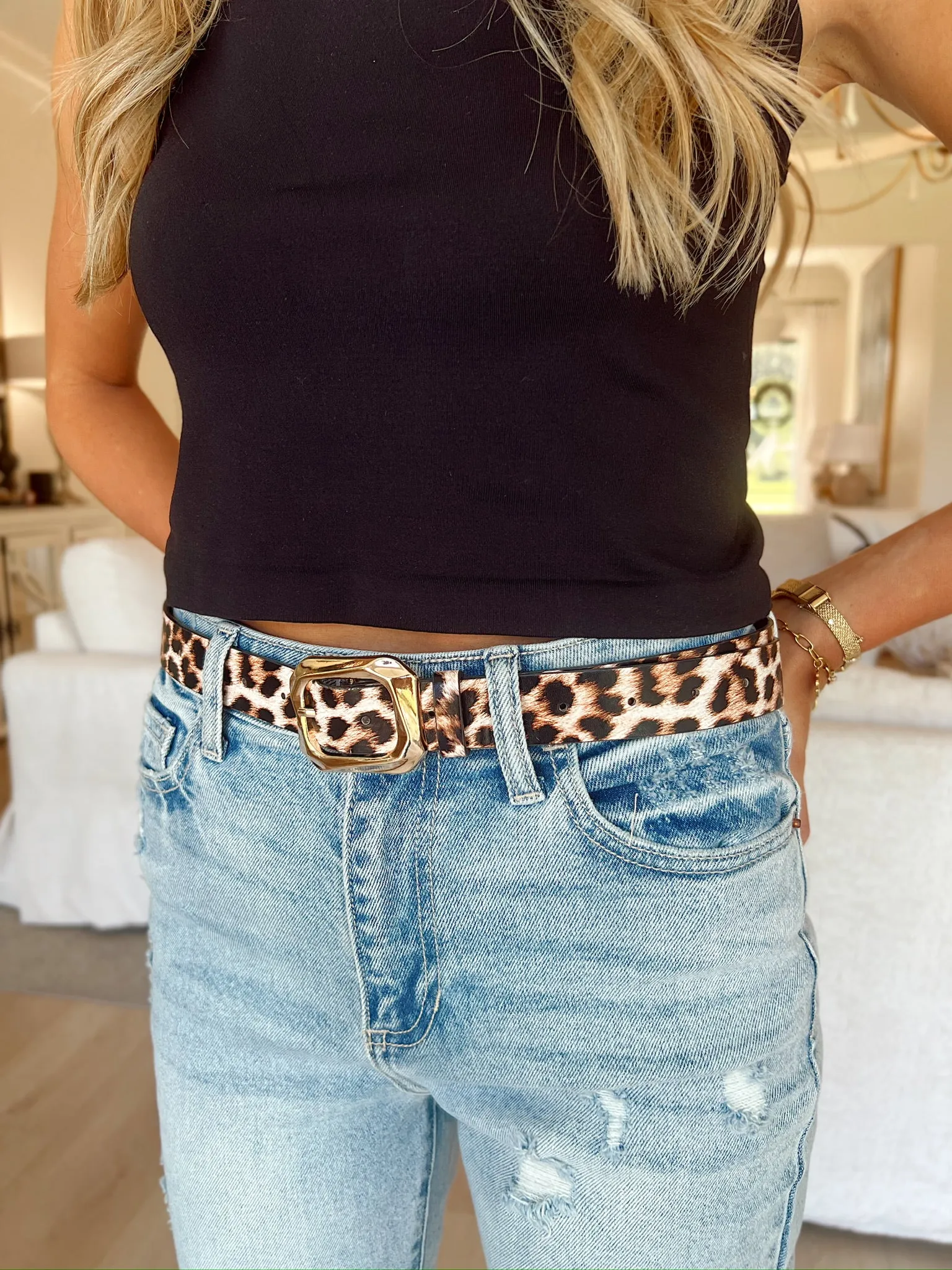 Born To Glow Textured Buckle Belt sold by Bella Rose boutique product image thumbnail 2