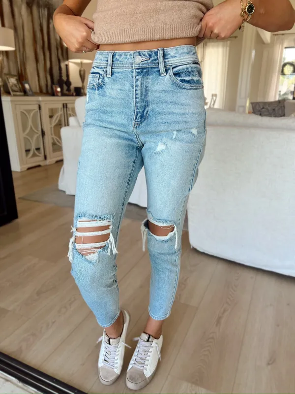 Quite The Catch High Rise Skinny Jeans sold by Bella Rose boutique