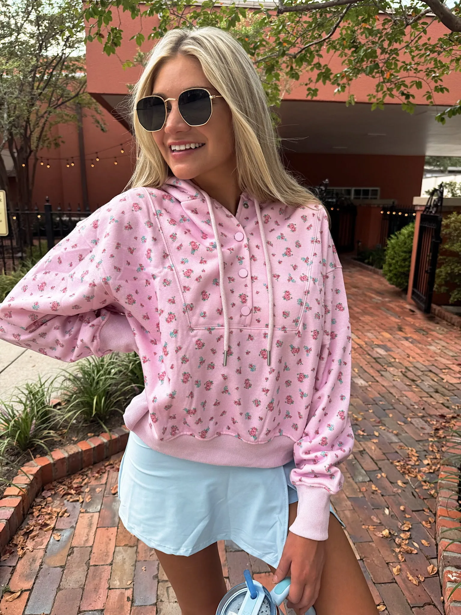 Wander Hour Floral Hoodie sold by Bella Rose boutique product image thumbnail 4